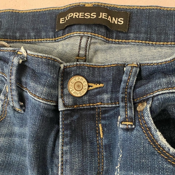 Express Denim Jeans size 6s Legging mid rise - Picture 7 of 7